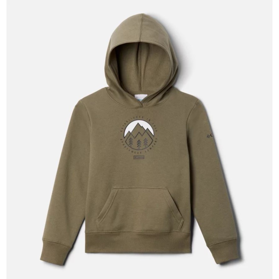 Columbia Steingrüner Tabor Heights-Grafik-Hoodie Für Kinder