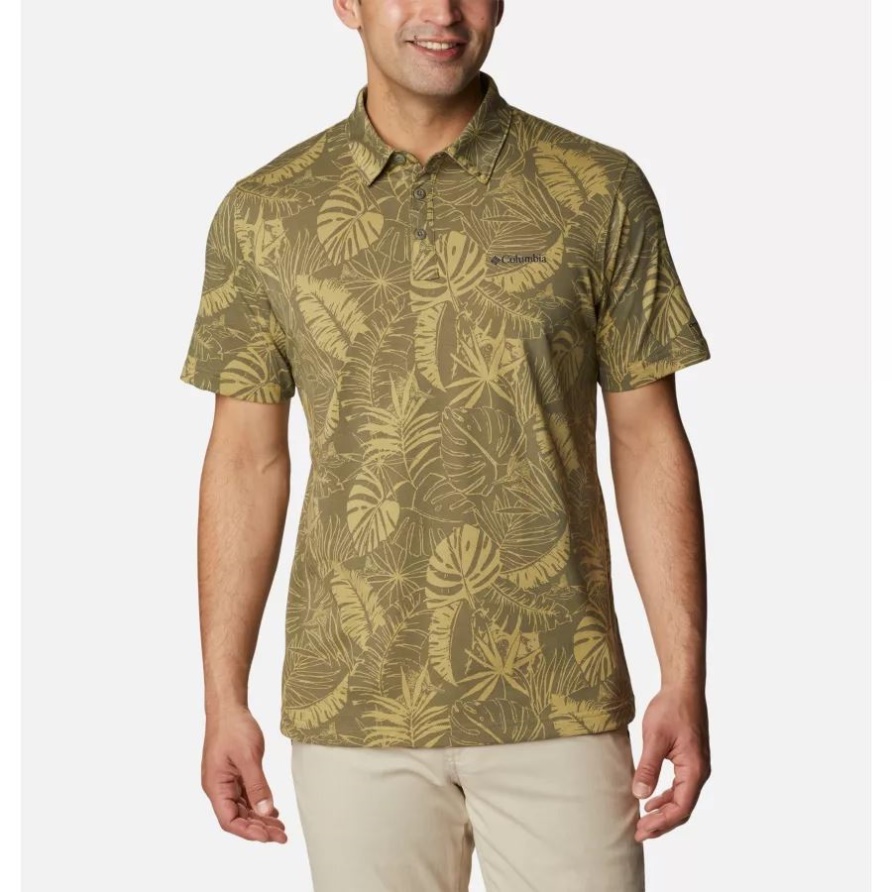 Columbia Stone Green King Palms Thistletown Hills Poloshirt Für Herren