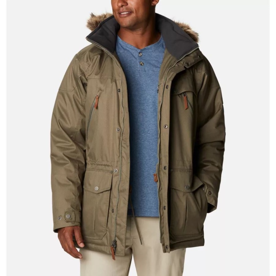 Columbia Steingrüne Barlow Pass 550 Turbodown Jacke Für Herren