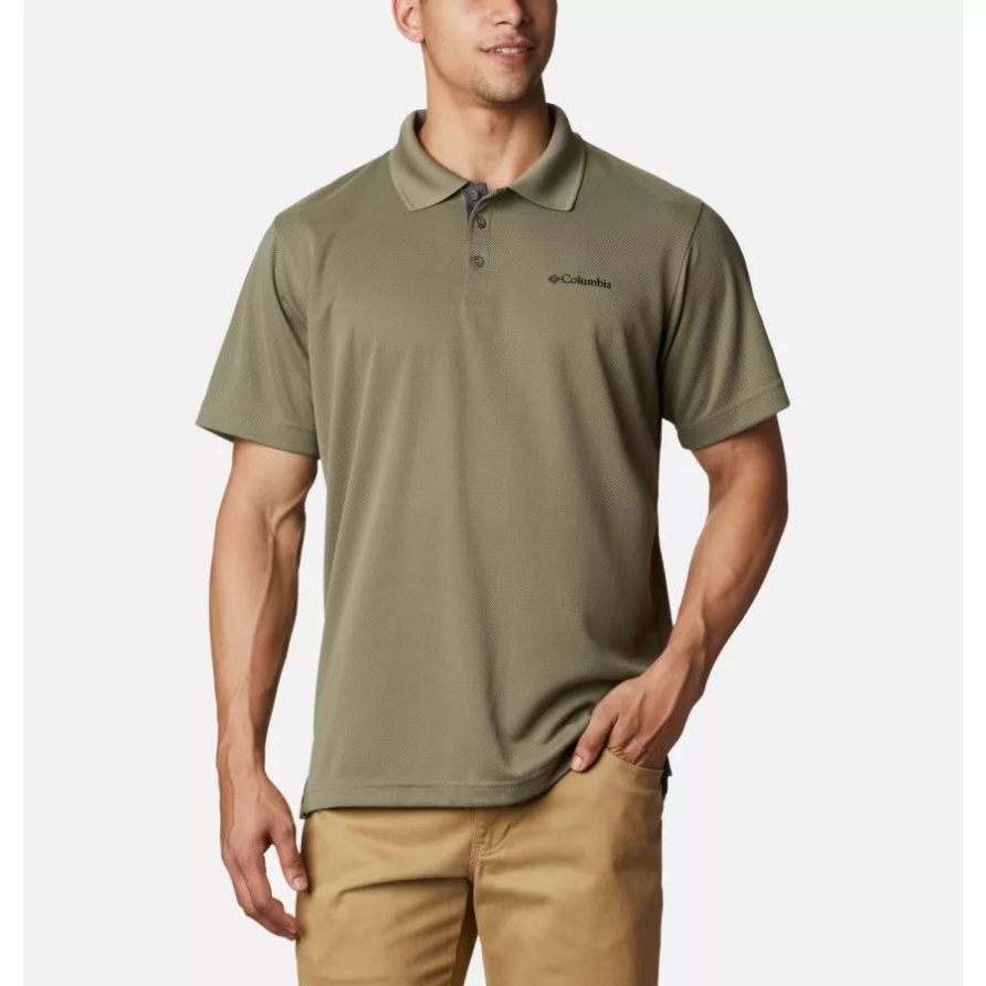 Columbia Steingrünes Nutzerpolo Für Herren