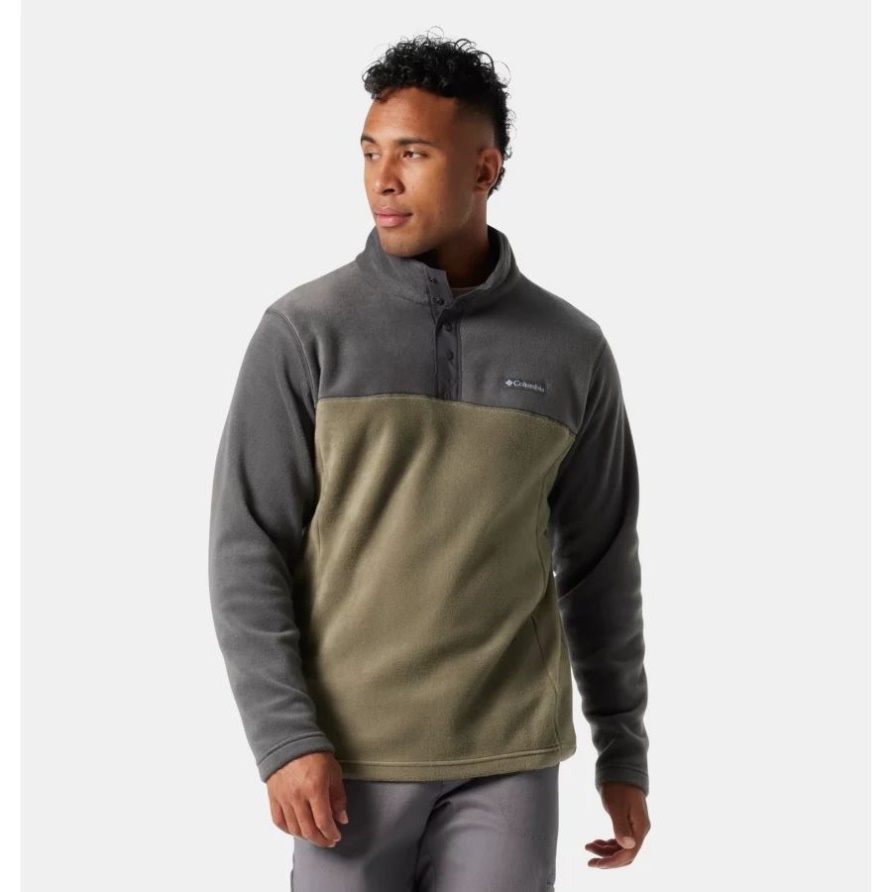 Columbia Stone Green/shark Steens Mountain Half Snap Fleece Für Herren