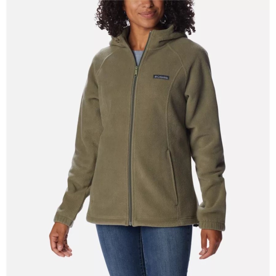 Columbia Stone Green Benton Springs Hoodie Mit Durchgehendem Reißverschluss Für Damen