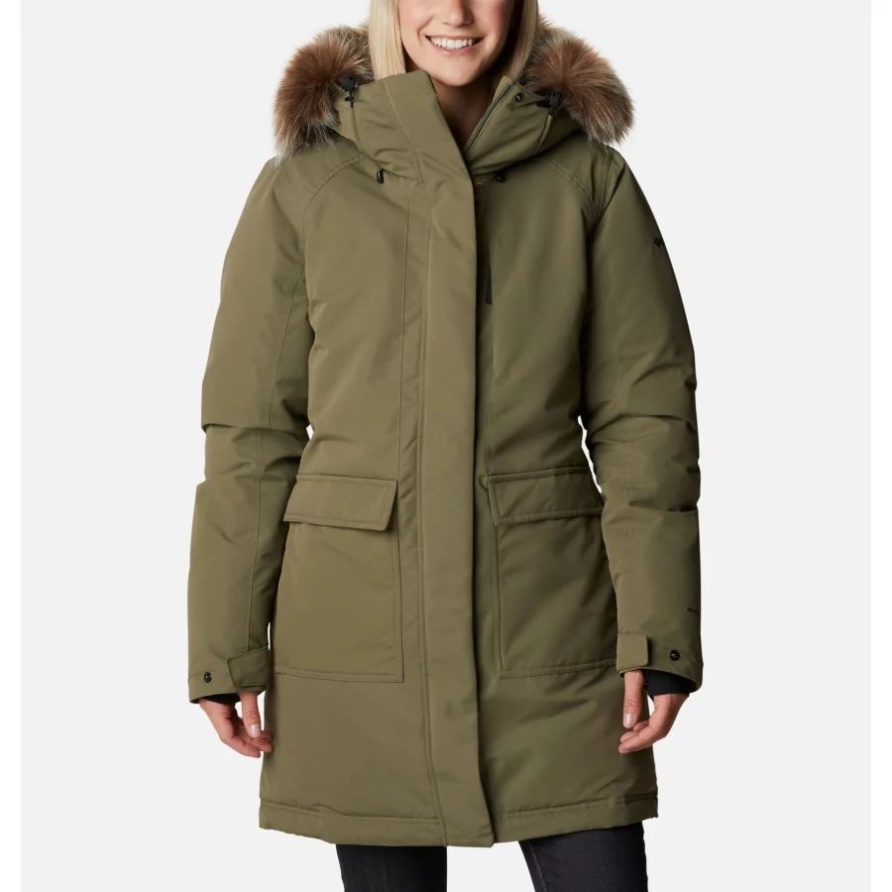 Columbia Stone Green Little Si Wasserdichter, Isolierter Parka Für Damen