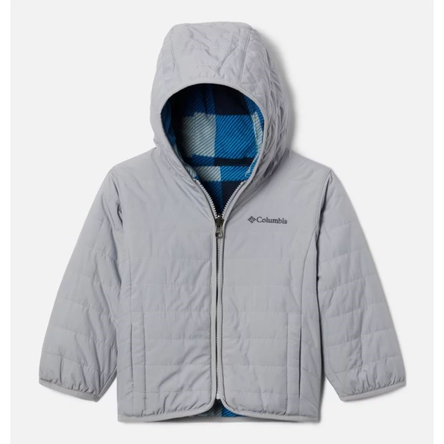 Columbia Double Trouble Wendejacke Für Kleinkinder Columbia Grey/Bright Indigo Check Multi