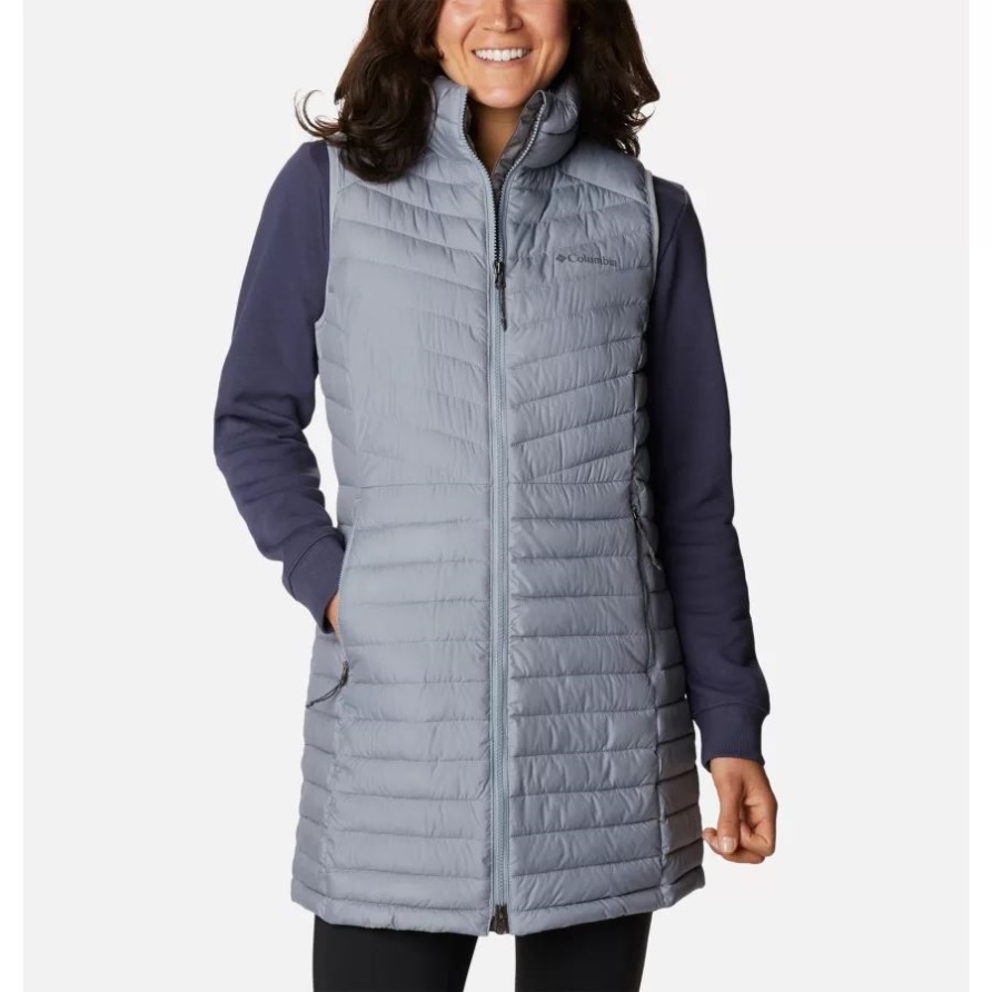 Columbia Tradewinds Lange Slope Edge Weste Für Damen In Grau