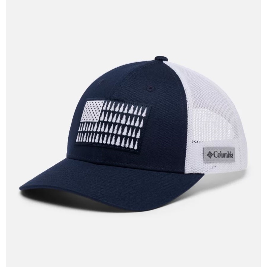 Columbia Baumflagge Mesh Snapback Niedrige Krone Collegiate Navy Columbia