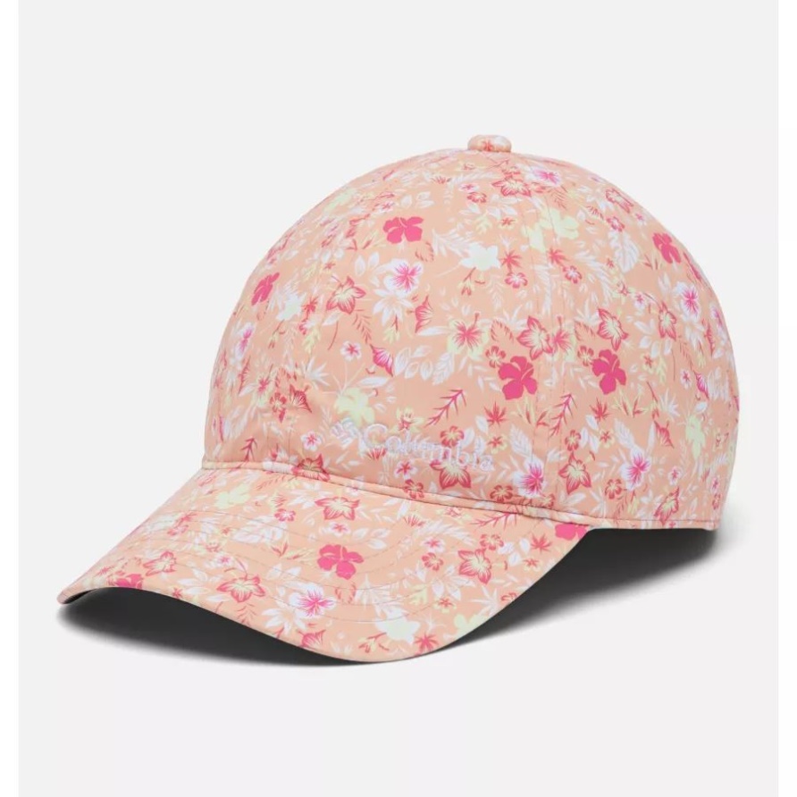 Columbia Unisex Coolhead Ii Ball Cap Peach Mini-biscus Print