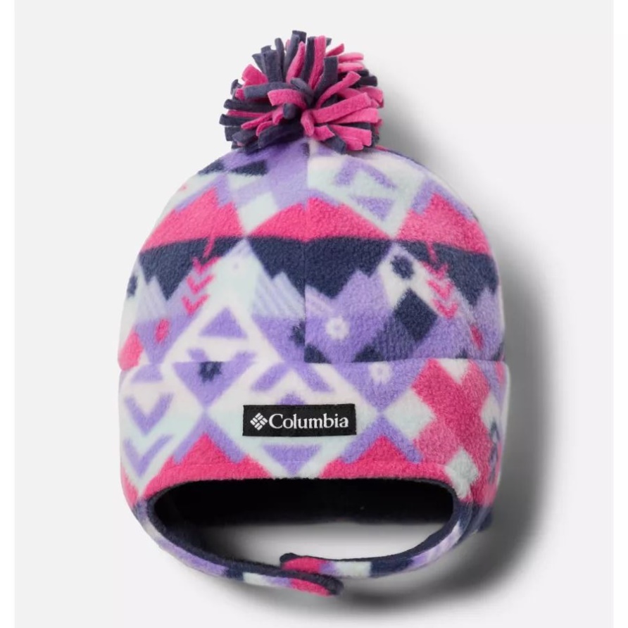 Columbia Unisex Jugend Frosty Trail Ii Mütze Mit Ohrklappen Weiß Checkpoint Print