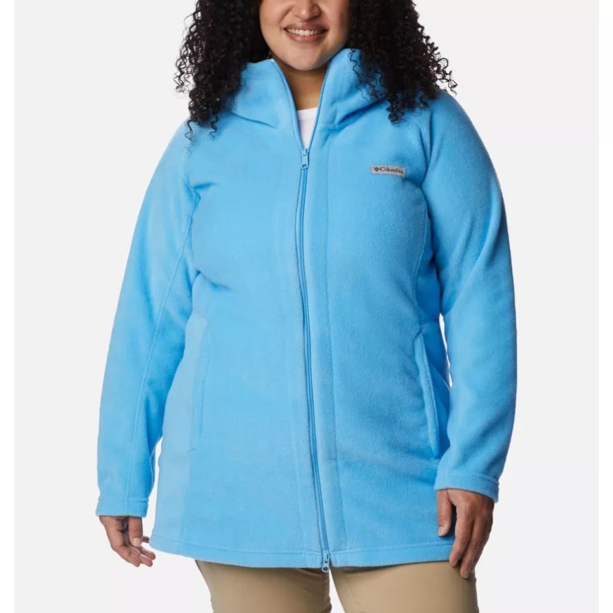 Columbia Vista Blue Damen Benton Springs Ii Langer Hoodie Plus Größe