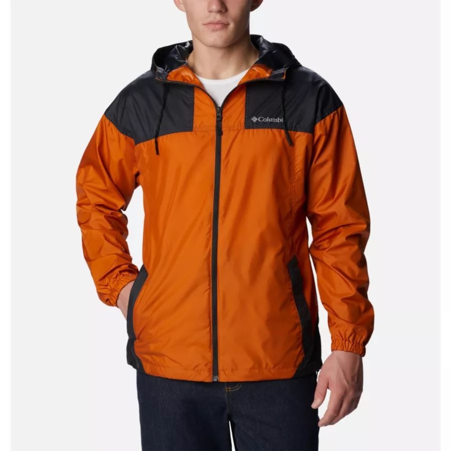 Columbia Warme Kupfer/schwarze Flash Challenger Windjacke Für Herren