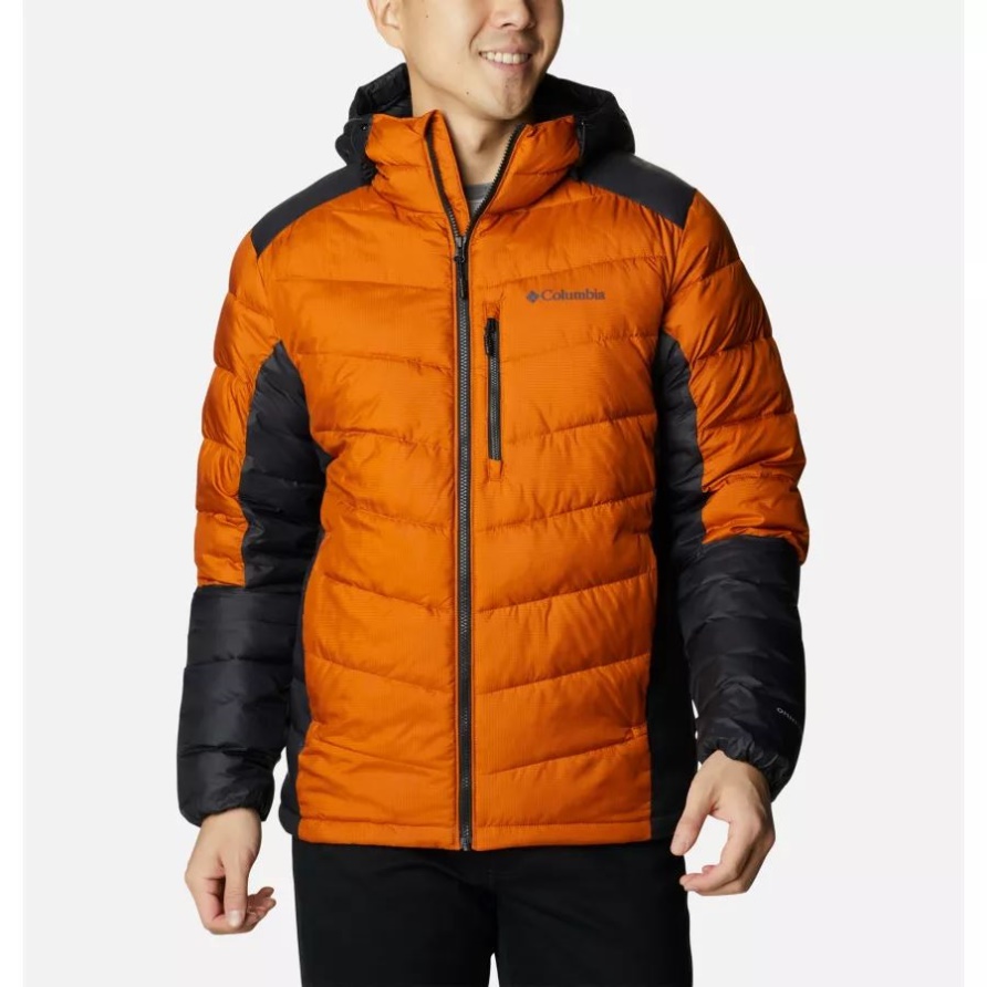 Columbia Warme Kupfer/schwarze Labyrinth Loop Omni-heat Infinity Isolierte Kapuzenjacke Für Herren