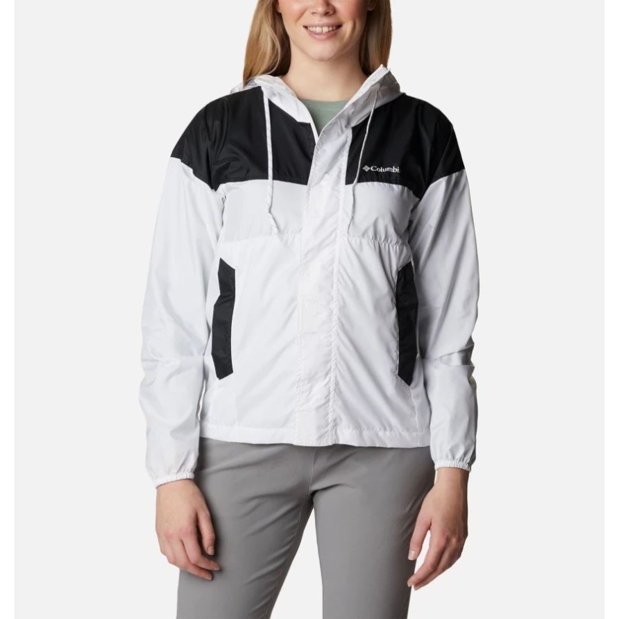 Columbia Weiß/schwarze Flash Challenger Windjacke Für Damen