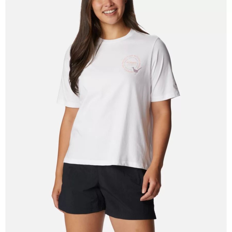 Kolumbien-Weiß/erforschen Sie Den Wilden Platz-T - Shirt Der Weltgraphikfrauen