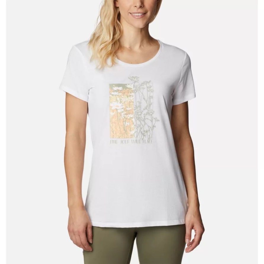 Columbia White/Find Gänseblümchen-Tagesgrafik-T - Shirt Ihrer Wilden Grafischen Frauen