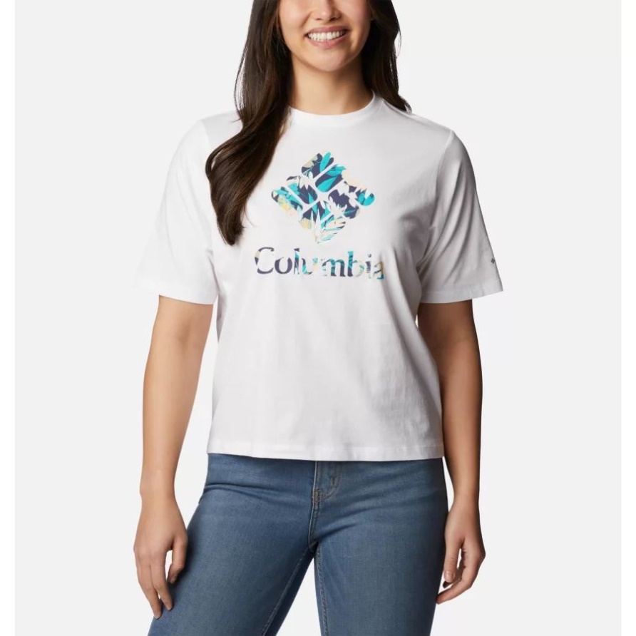 Kolumbien-Weiß/Edelstein-Glyzinien-Frauen Nordkaskaden Entspanntes T-Shirt