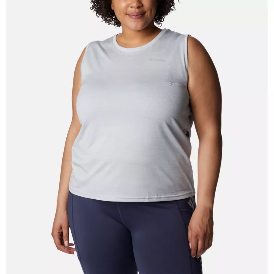 Columbia White Heather Alpine Chill Zero Tank Für Damen In Übergröße