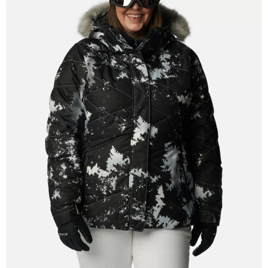 Columbia White Lookup Print Lay D Down II Jacke Für Damen In Übergröße