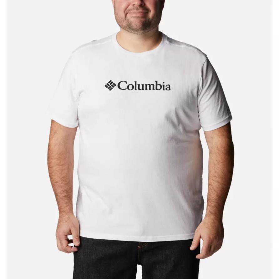 Columbia White Herren Csc Basic Logo T-shirt Erweiterte Größe