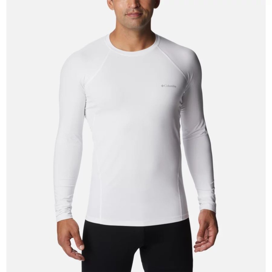 Columbia White Omni-Heat Midweight Baselayer Crew Für Herren