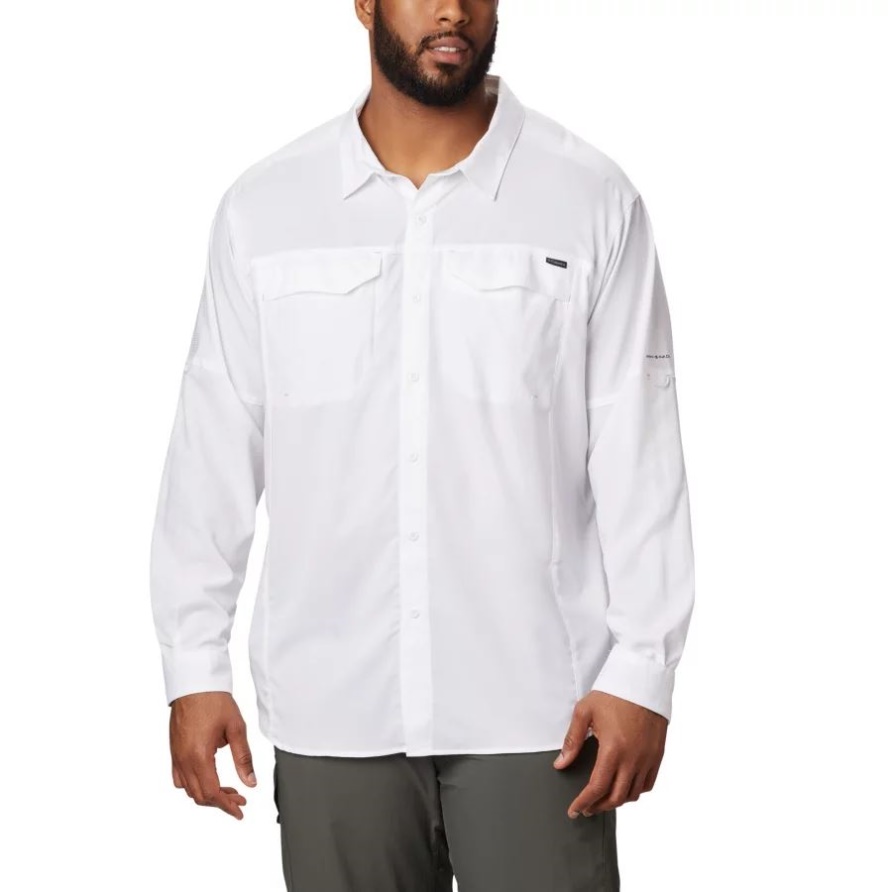 Columbia White Silver Ridge Lite Langarmhemd Für Herren