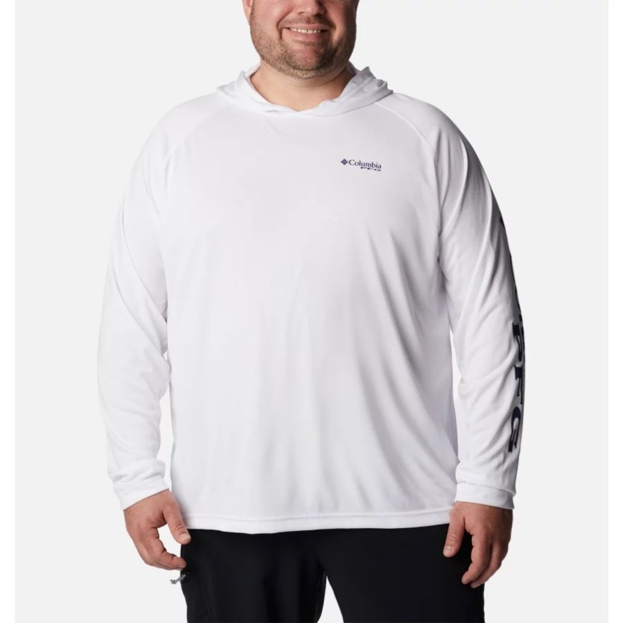 Columbia White/nightshade Logo Herren Pfg Terminal Tackle Hoodie Groß