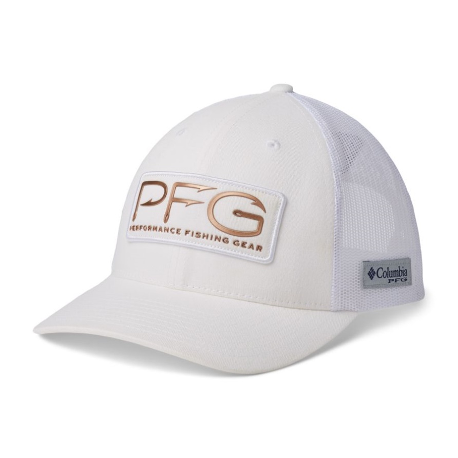 Columbia Weiß/pfg Hooks Pfg Mesh Snapback Ball Cap Für Damen