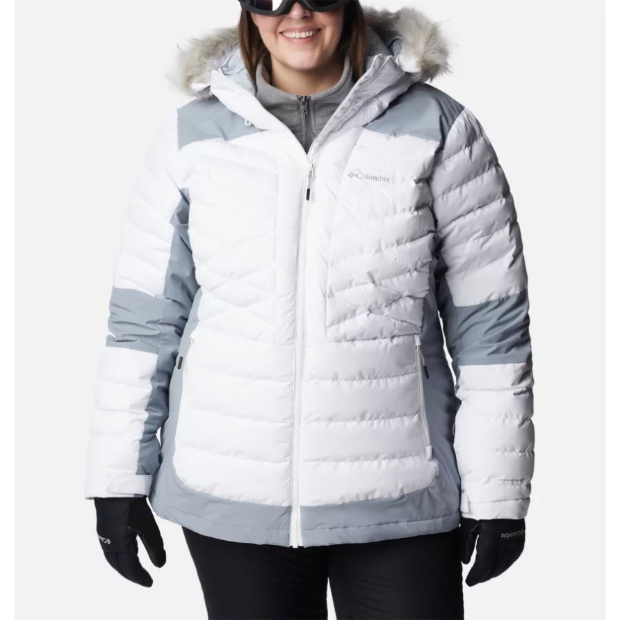Columbia White/Tradewinds Grey Bird Mountain Omni-Heat Infinity Isolationsjacke Für Damen