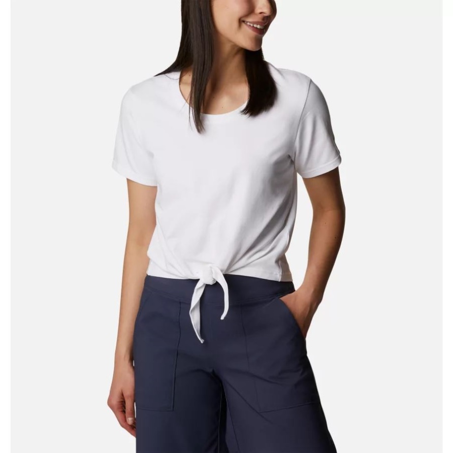 Columbia Weißes Columbia Trek Kurzarmshirt Für Damen