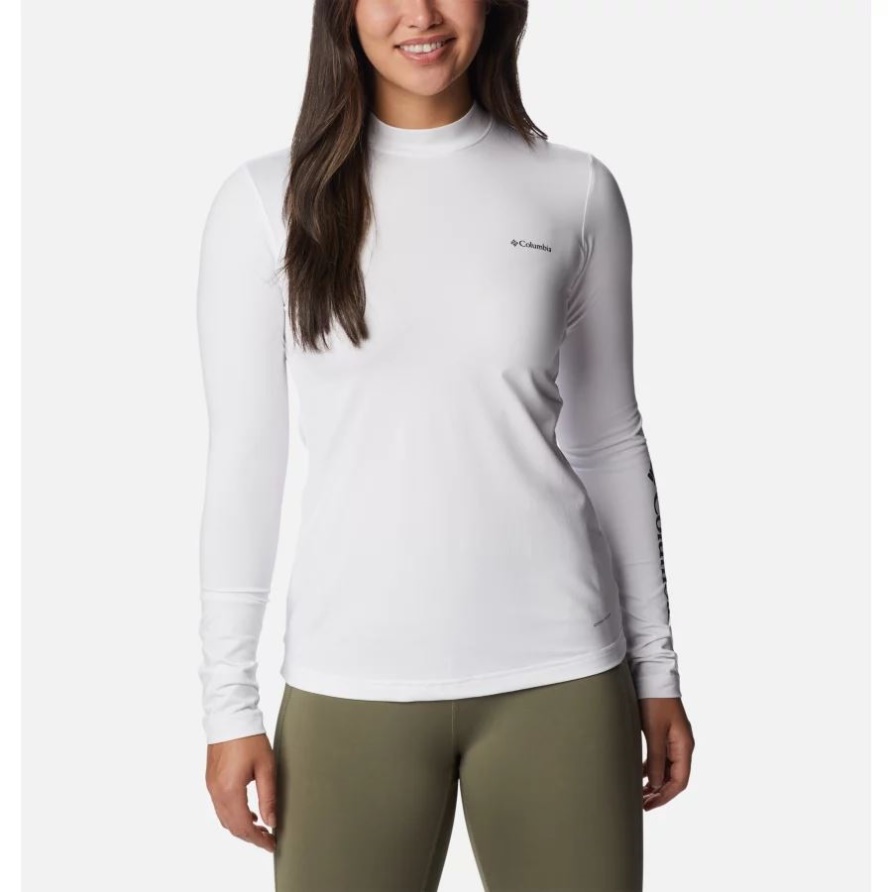 Columbia Weißes Langärmliges Wander-Performance-T-Shirt Für Damen