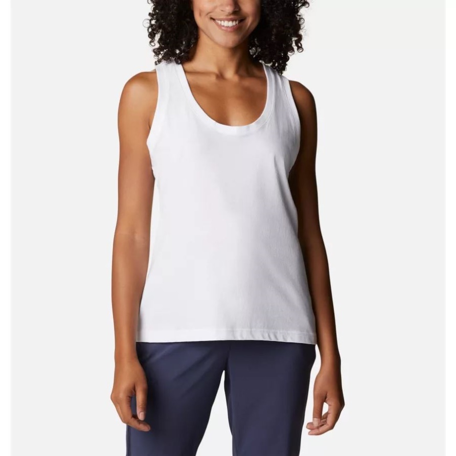 Columbia White Damen Tank Mit Saphirspitze