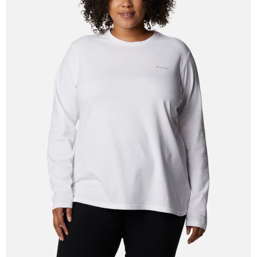 Columbia White Sun Trek Langarm-T-Shirt Für Damen In Übergröße