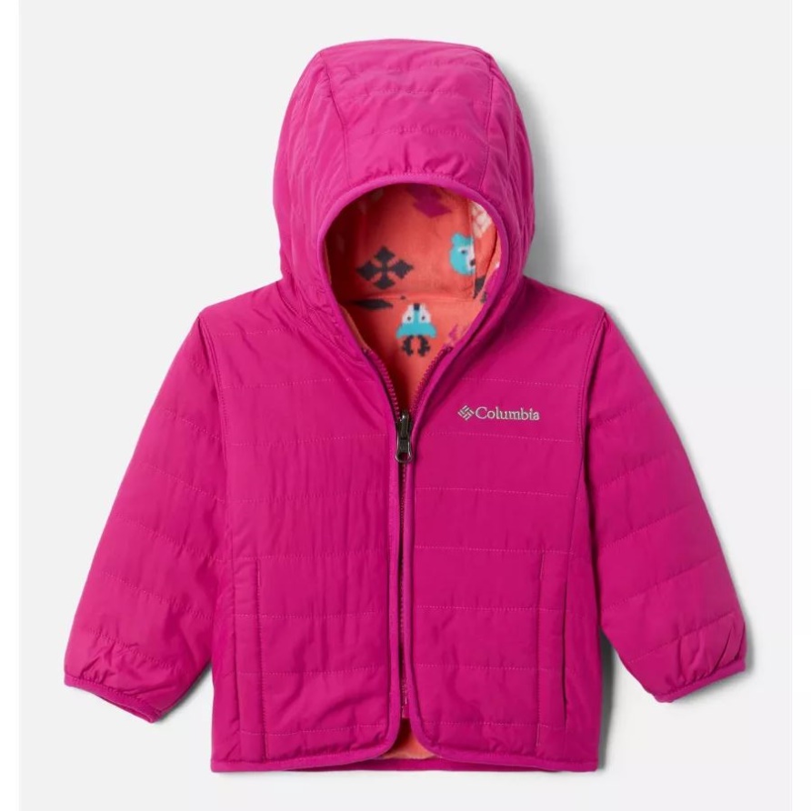 Columbia Wild Fuchsia/blush Pink Woodlands Doppel Mühe Wendbare Jacke Für Säuglinge