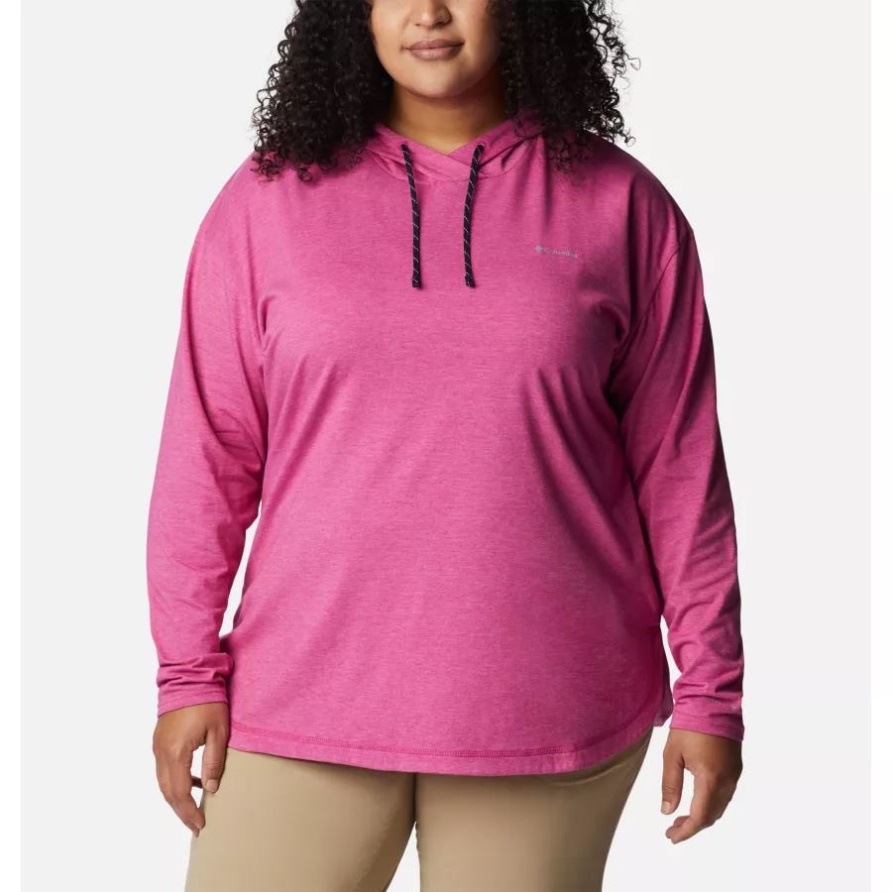 Columbia Wild Fuchsia Meliert Sun Trek Damen Kapuzenpullover Plus Größe