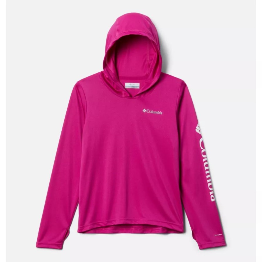 Columbia Wilder Fuchsiafarbener Fork-Stream-Hoodie Für Kinder