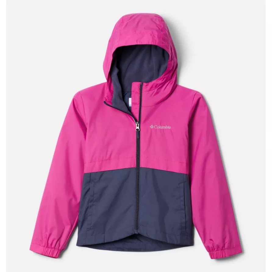Columbia Wild Fuchsia/nocturnal Regenzilla-Jacke Für Mädchen