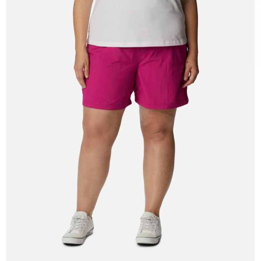 Columbia Wild Fuchsia Sandige Fluss-frachtshorts Für Damen Plus Größe