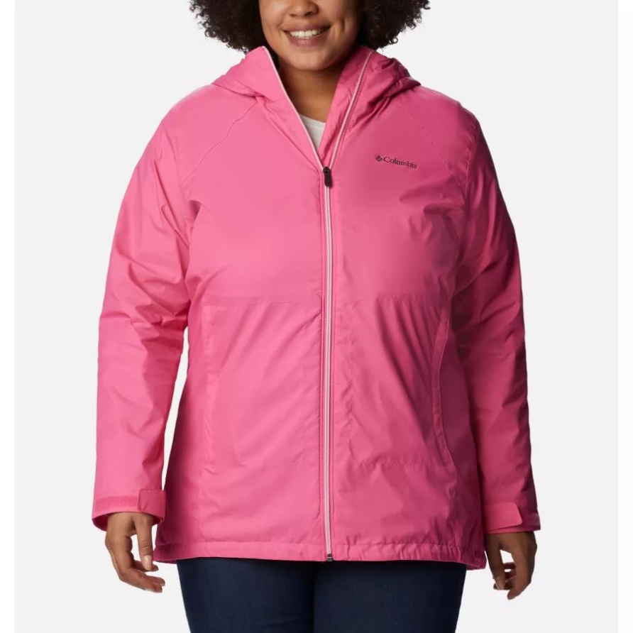 Columbia Wild Geranium Lange Jacke Mit Switchback-futter Für Damen Plus Größe