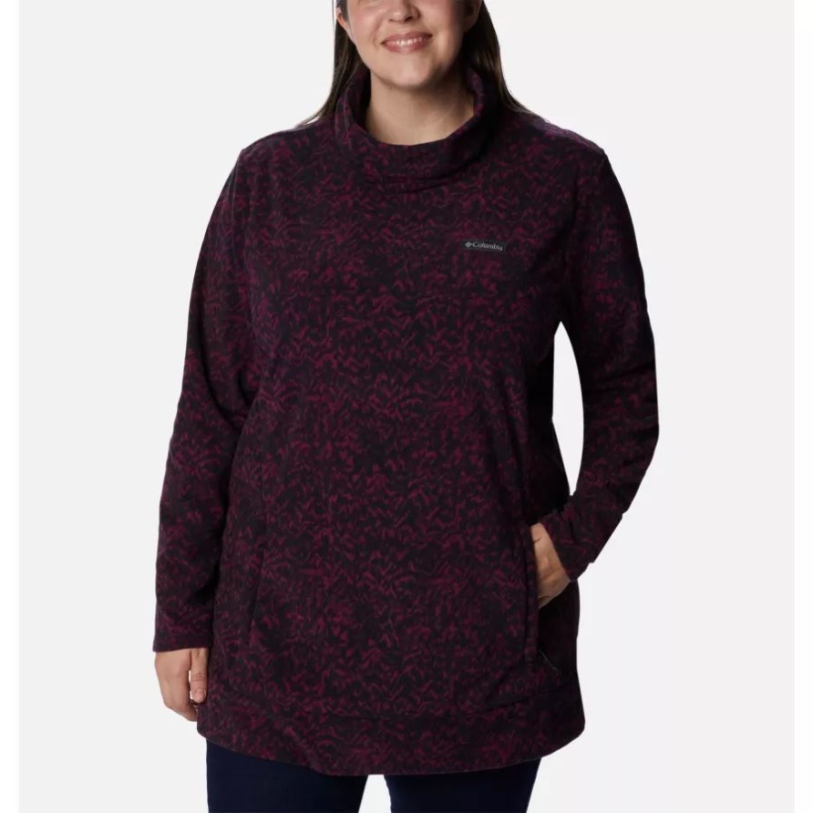Columbia Ali Peak Fleece-Tunika Für Damen In Übergröße Mit Marionberry-Terrain-Print