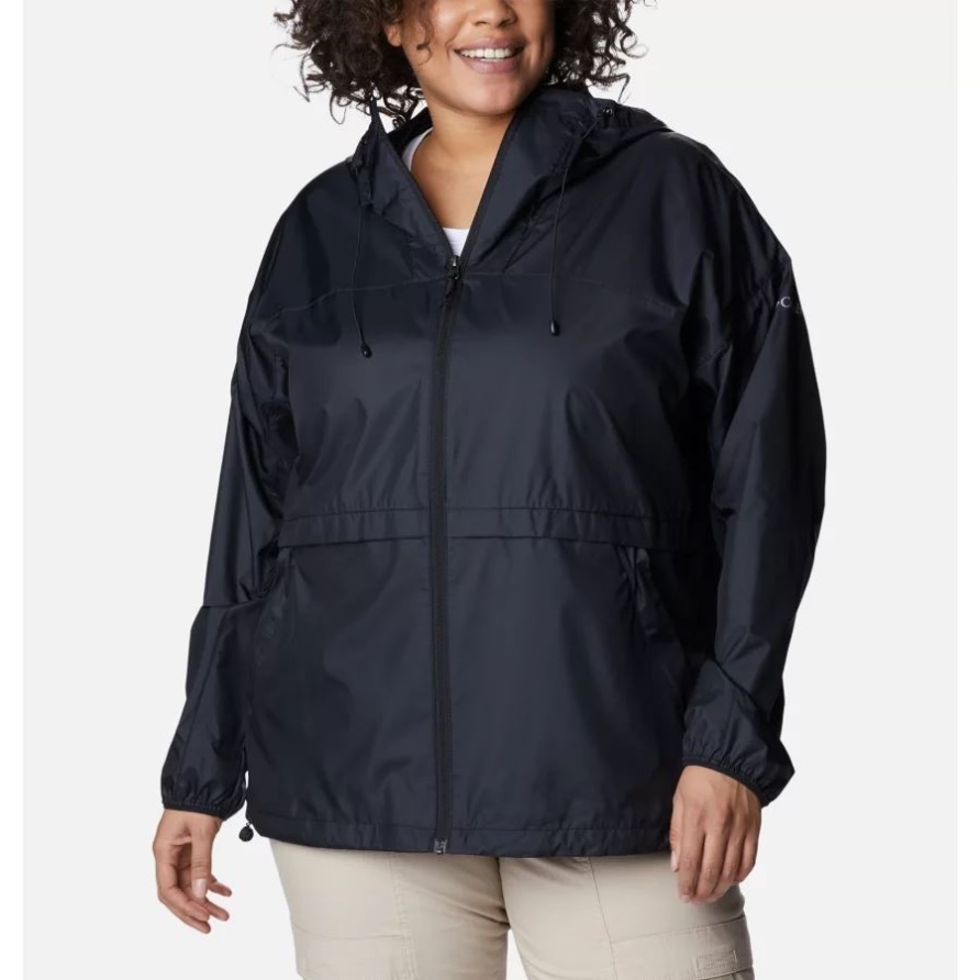 Columbia Alpine Chill Windbreaker Damenjacke Plus Größe Schwarz
