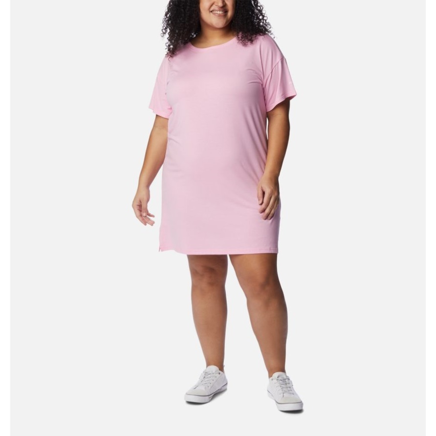 Columbia Damen-Strick-T-Shirt-Kleid Für Damen In Übergröße Wildrose