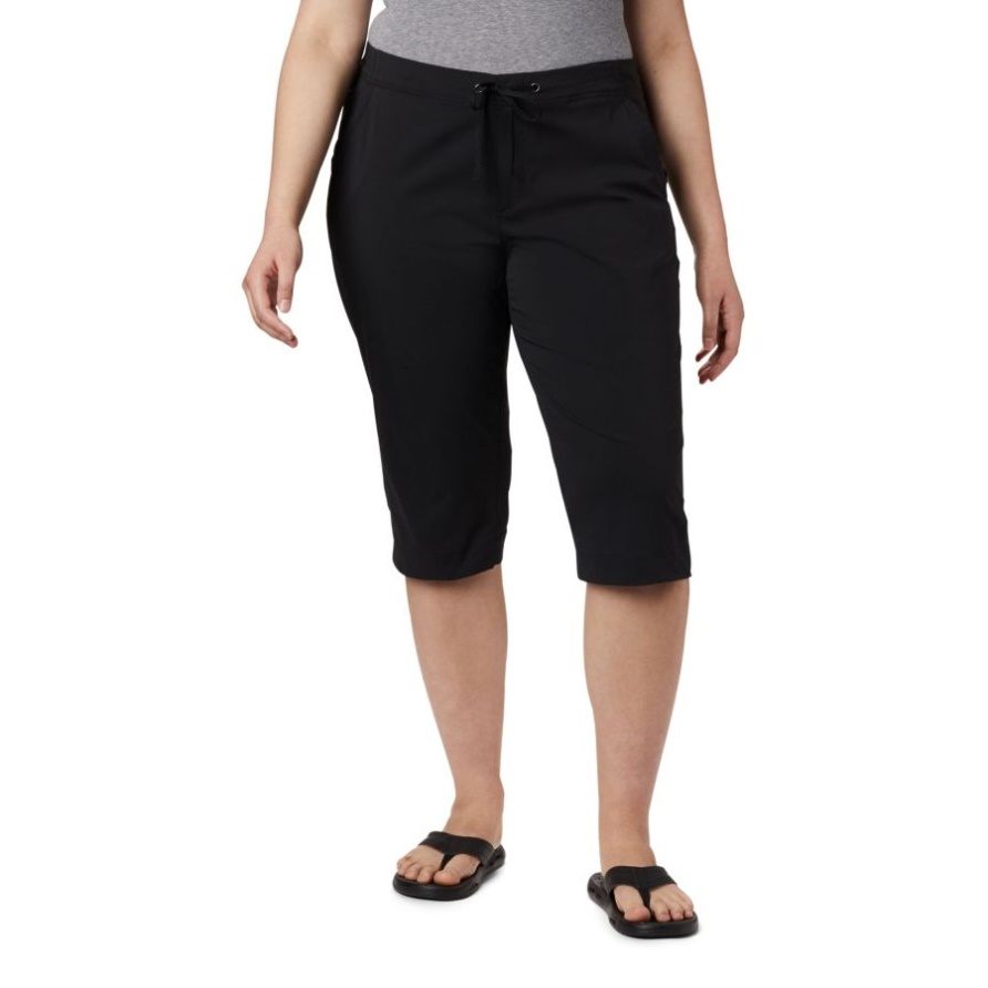 Columbia Damen-Caprihose Für Den Außenbereich, Übergröße, Schwarz