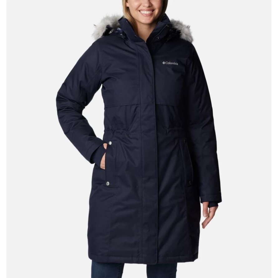 Columbia Apres Arson Winter Lange Daunenjacke Dark Nachtaktiv Für Damen