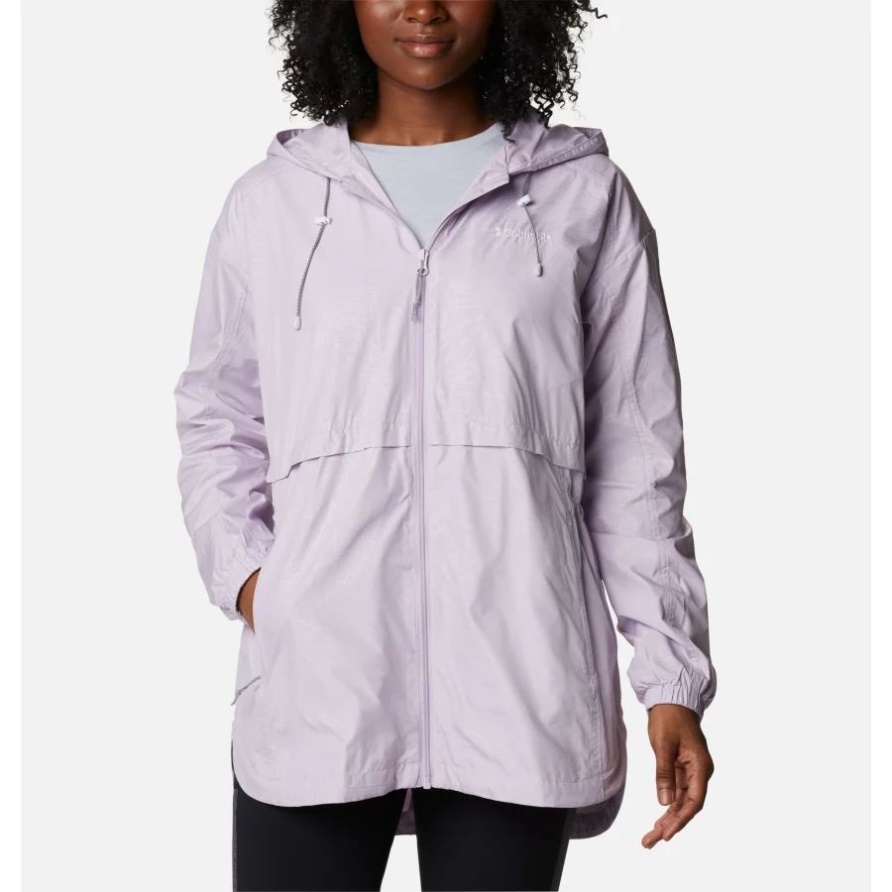 Columbia Auroras Wake Iii Kapuzenjacke Für Damen, Blasslila, Geprägte Blattlinien