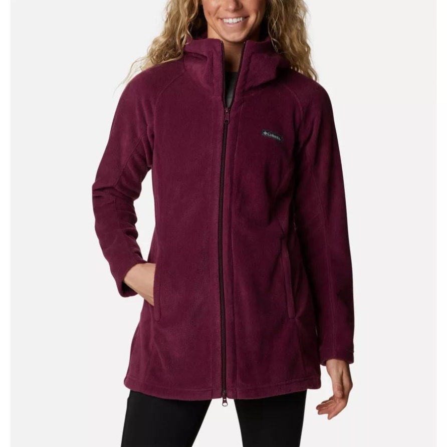 Columbia Benton Springs II Langer Kapuzenpullover Für Damen Marionberry