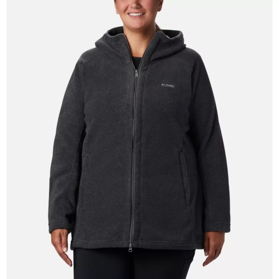 Columbia Benton Springs II Long Hoodie Für Damen In Übergröße, Anthrazit Meliert