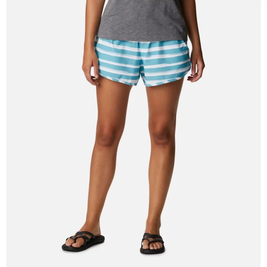Columbia Bogata Bay Stretch-Shorts Für Damen Mit Meereswellen-Bürstenstreifen