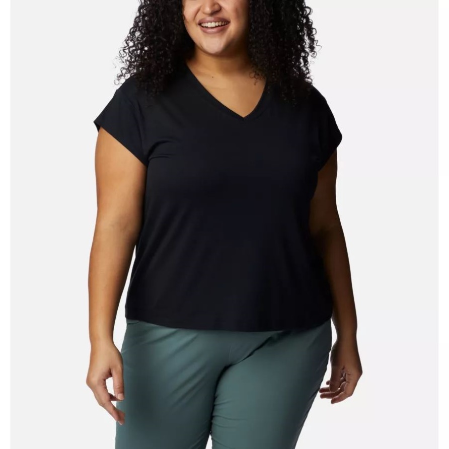 Columbia Damen Boundless Beauty T-Shirt Plus Size Schwarz