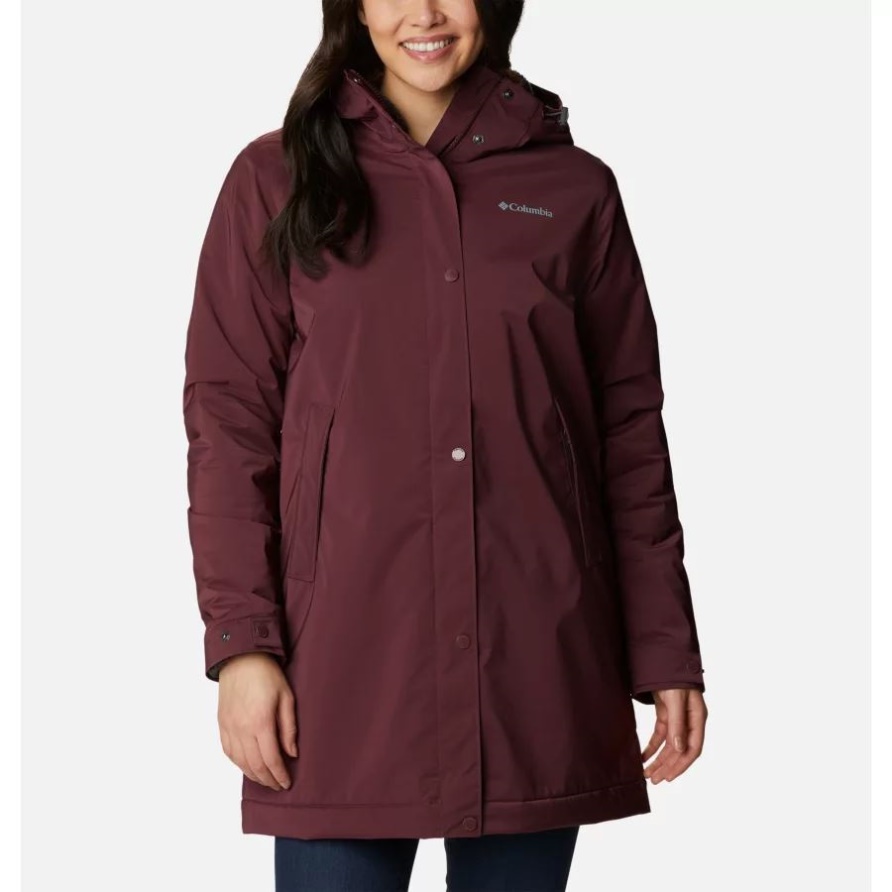 Columbia Clermont Gefütterte Wasserdichte Mitteljacke Für Damen Malbec