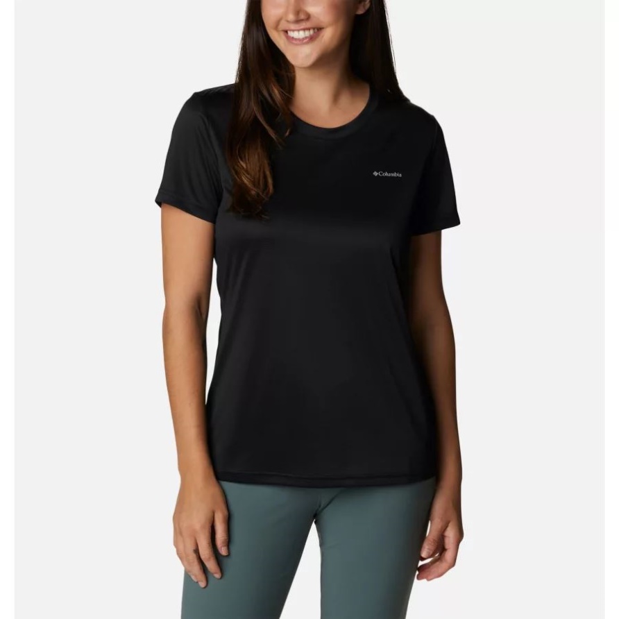 Columbia Columbia Hike Kurzarm-Rundhalsshirt Für Damen, Schwarz