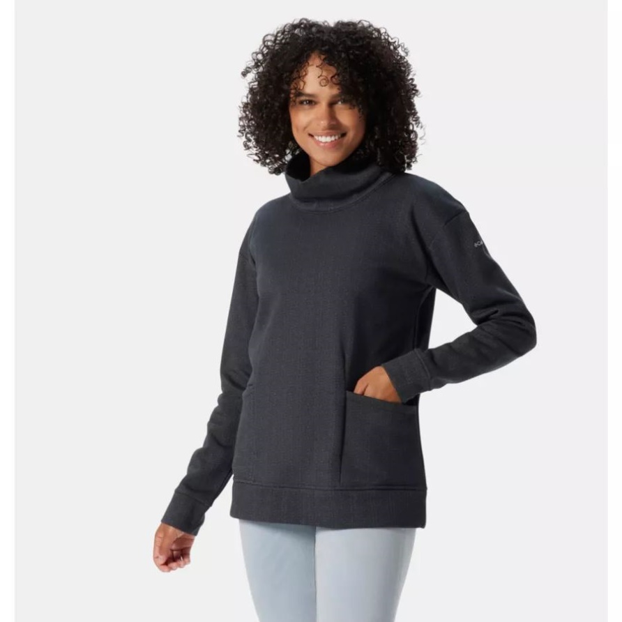 Columbia Columbia Lodge Trichterpullover Für Damen, Schwarzes Fischgrätenmuster